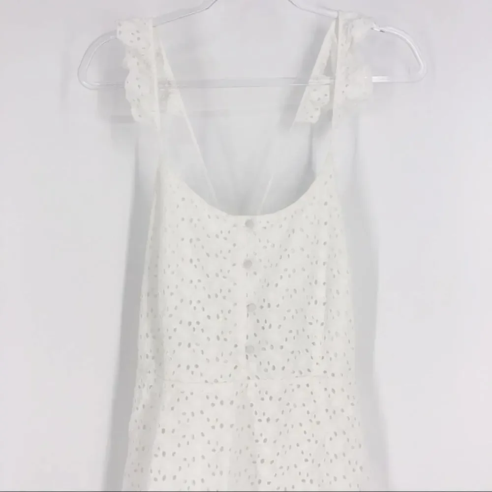 JACK by BBDakota White Eyelet Ruffle Mini Dress S - Picture 5 of 9